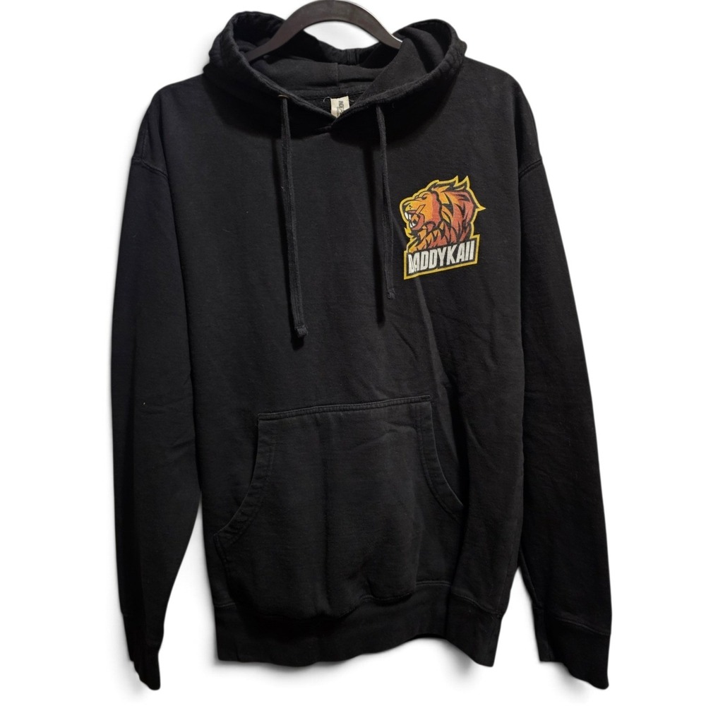 Independent Trading Co Hoodie Mens Medium Black Excellent DaddyKaii Lion Graphic